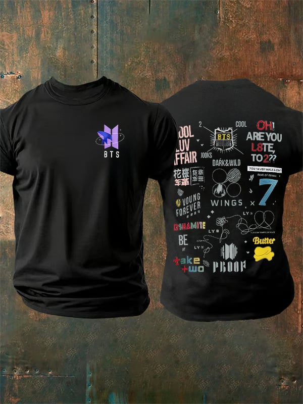 Men's K-pop Print Casual T-Shirt – Us Revel