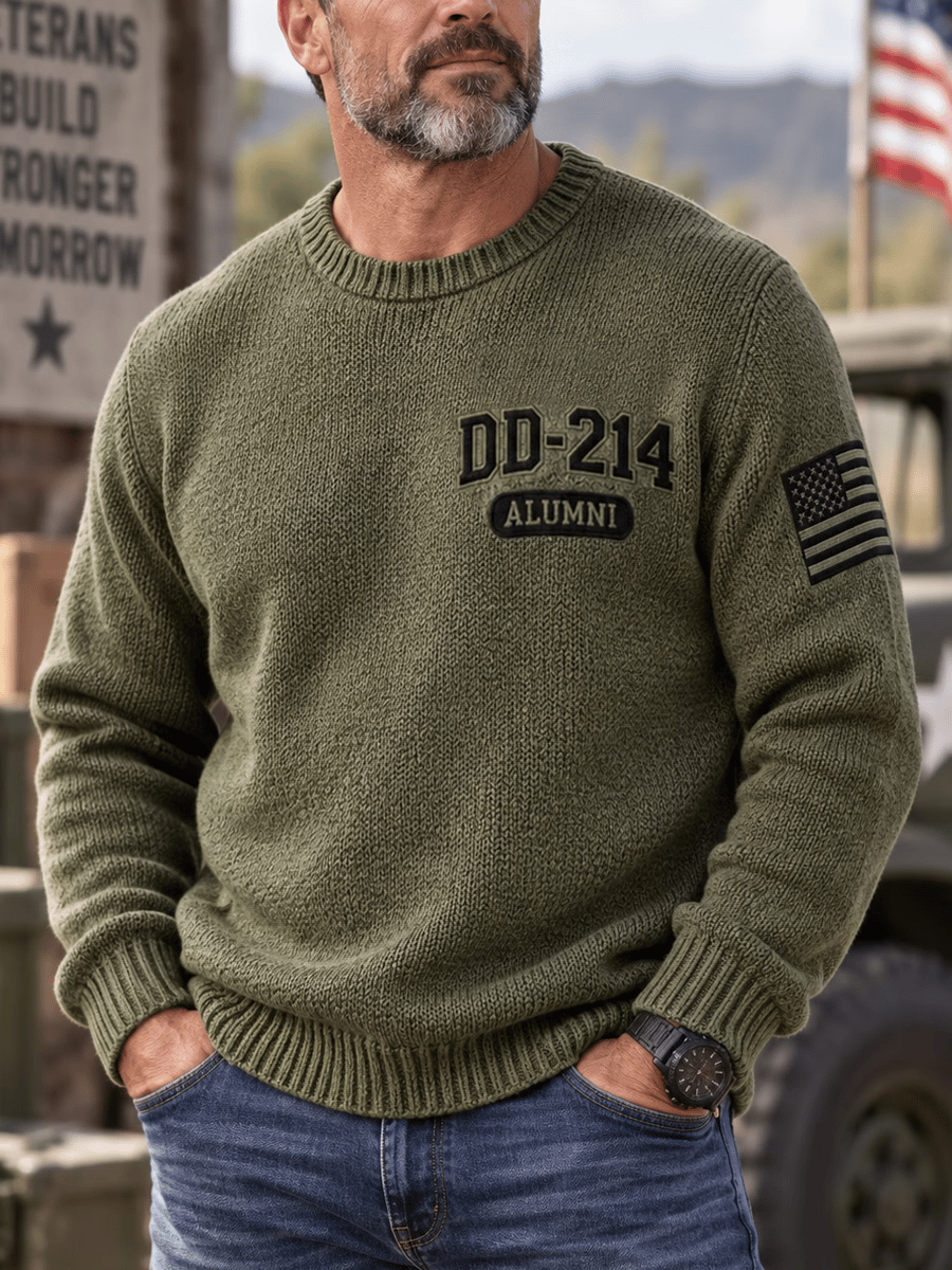 🎖️Men's Veteran DD-214 Print Casual Sweater