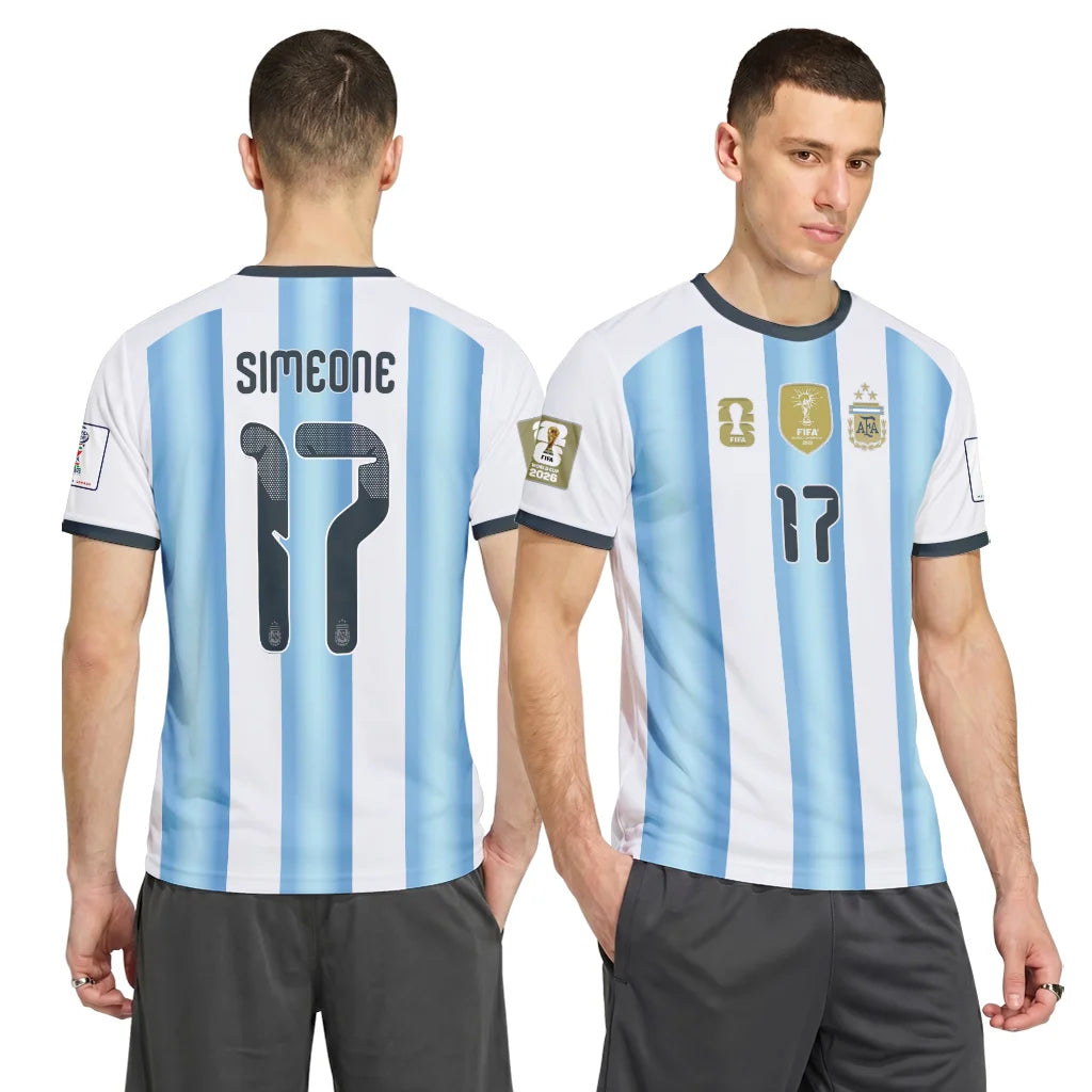 Simeone 17 AOP T-Shirt 2026 World Cup Argentina Home
