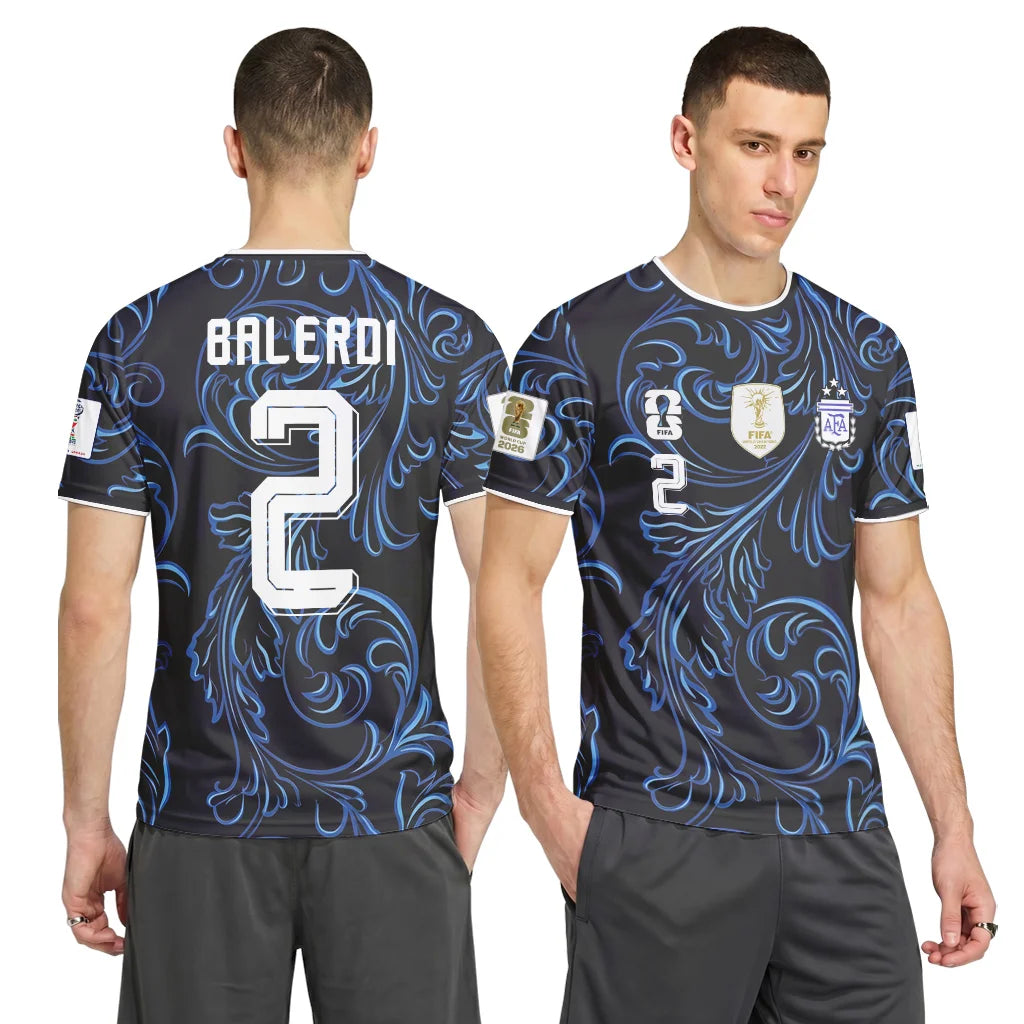 Balerdi 2 2026 World Cup Argentina Away AOP T-Shirt