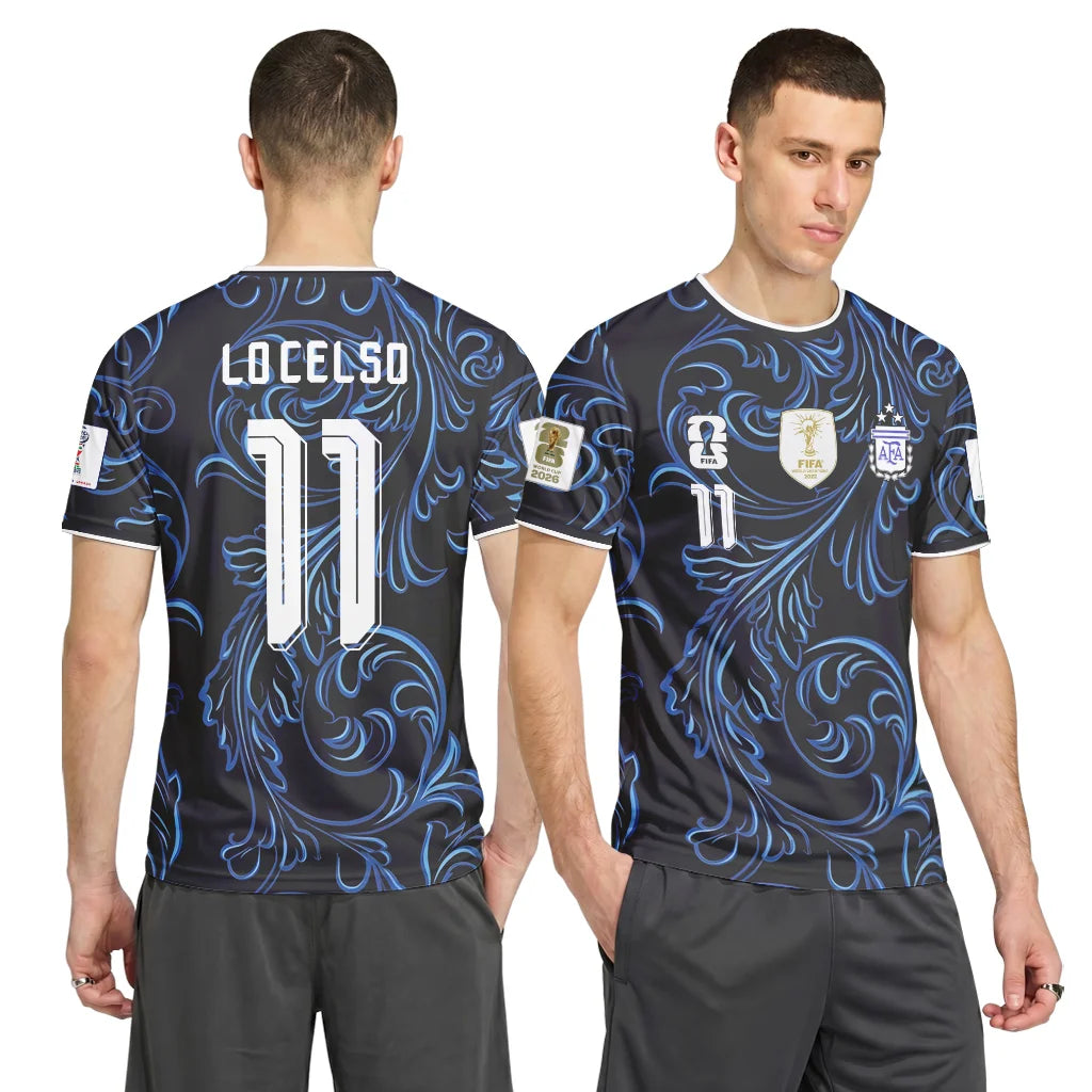 Lo Celso 11 2026 World Cup Argentina Away AOP T-Shirt