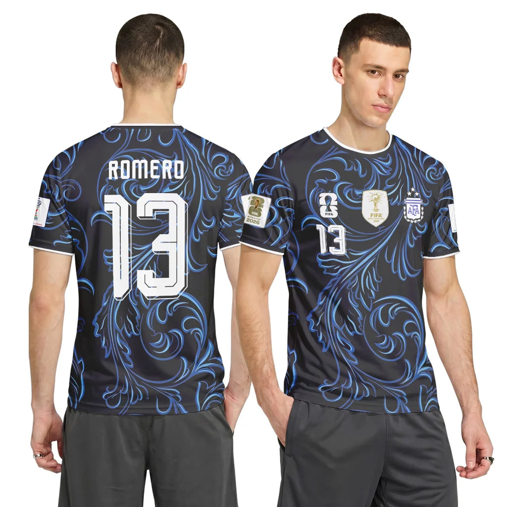 Romero 13 2026 World Cup Argentina Away AOP T-Shirt