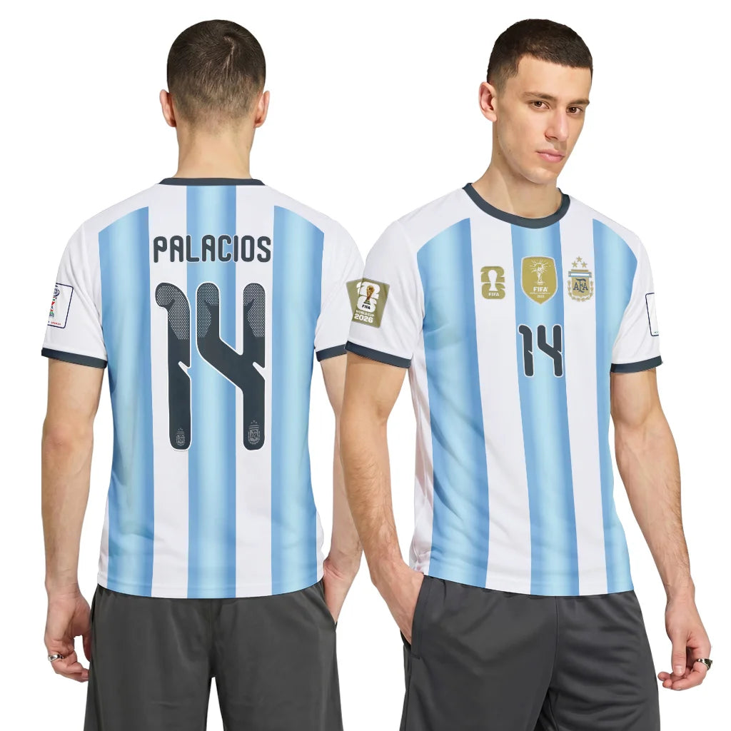 Palacios 14 AOP T-Shirt 2026 World Cup Argentina Home