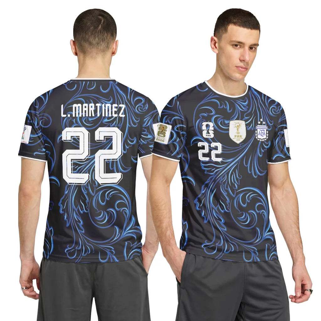 Lautaro Martínez 22 2026 World Cup Argentina Away AOP T-Shirt