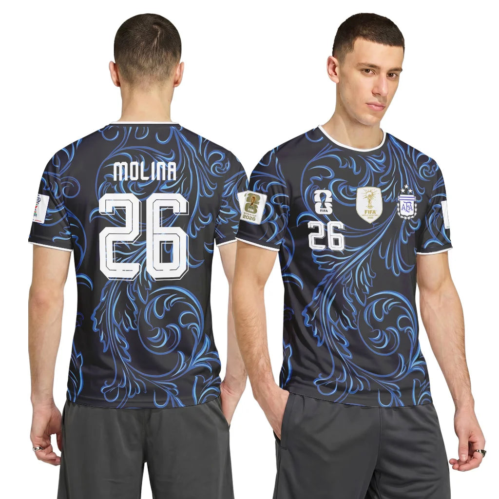 Molina 26 2026 World Cup Argentina Away AOP T-Shirt