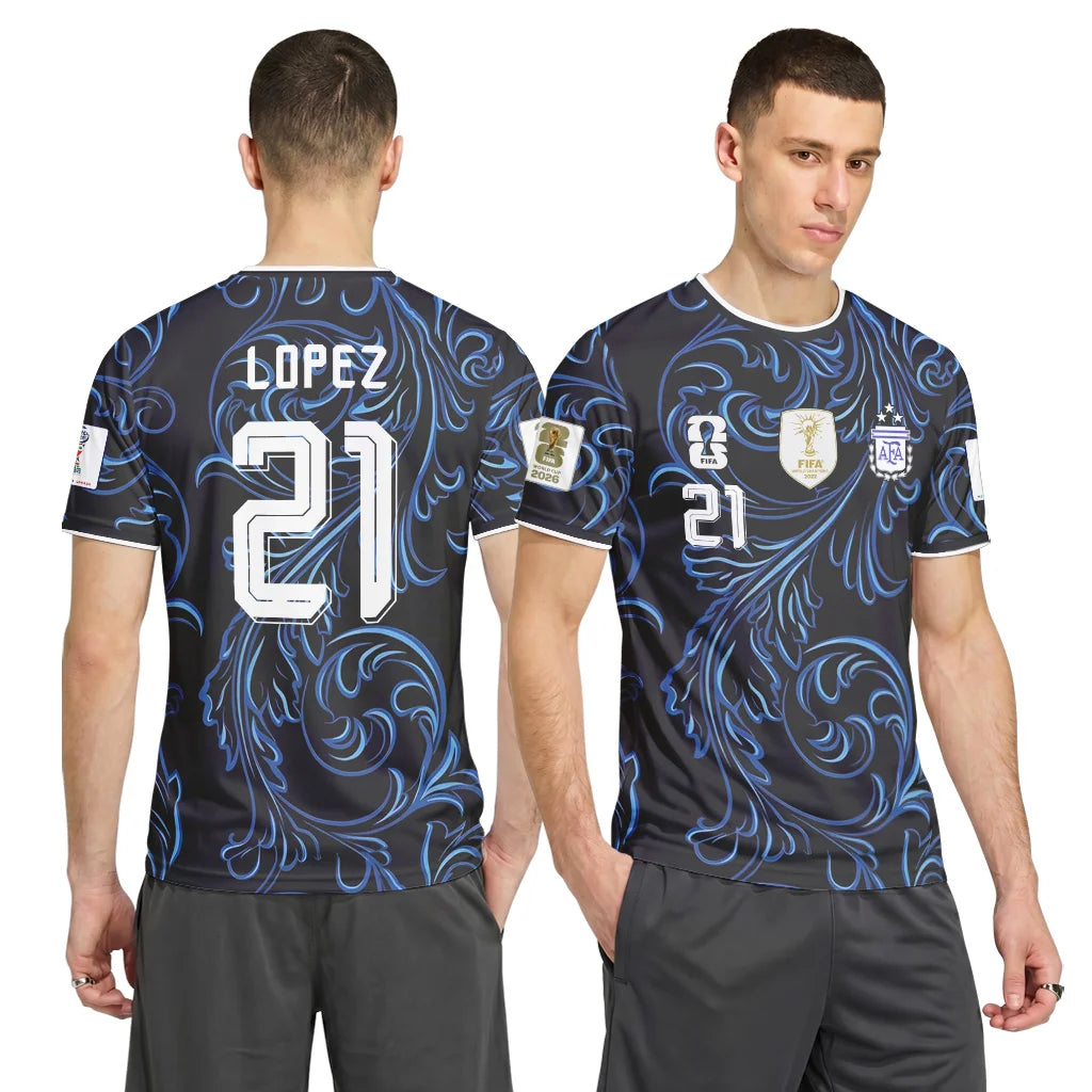 Lopez 21 2026 World Cup Argentina Away AOP T-Shirt