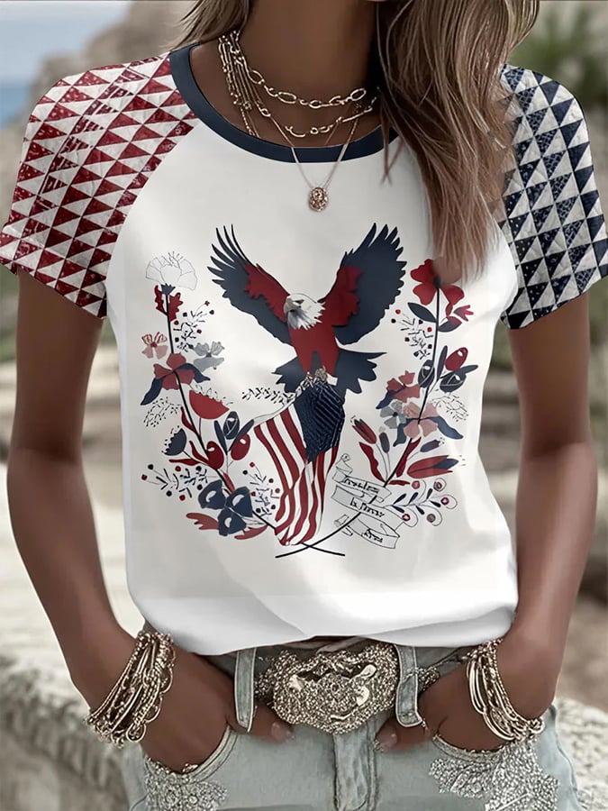 Women's Retro Unisex 250th Anniversary Printed  T-shirt
