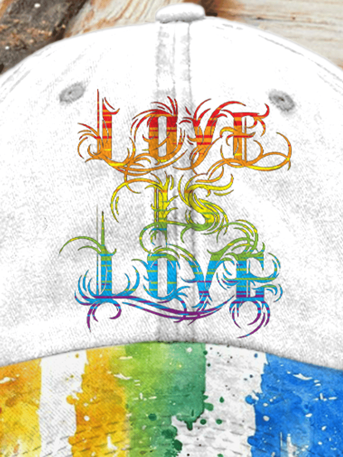 Gay Love Is Love Print Hat
