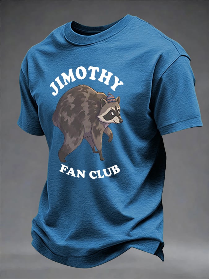 Men's Retro Jimothy Fan Club Printed Casual T-Shirt