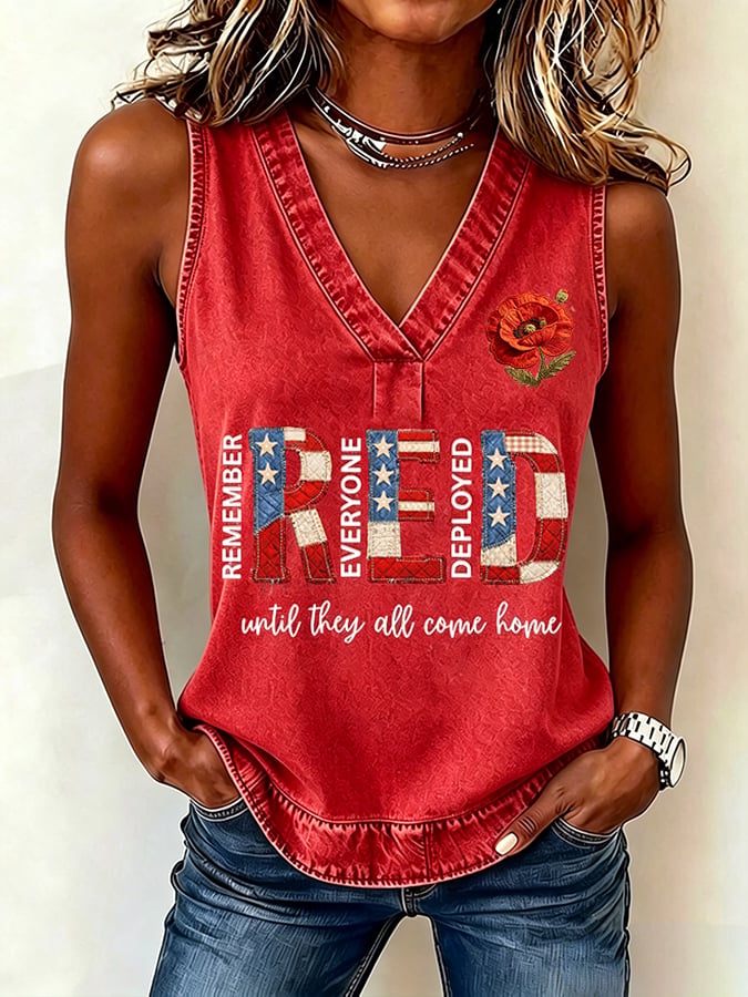 Women's Red Friday Remember Everyone Deployed Vest