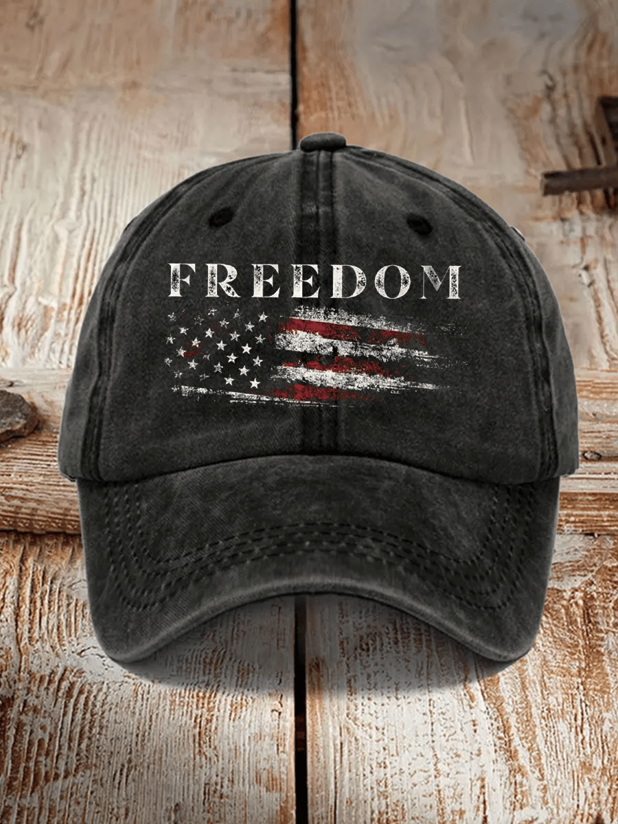 Retro 250th Anniversary American Freedom USA Flag Printed Baseball Cap
