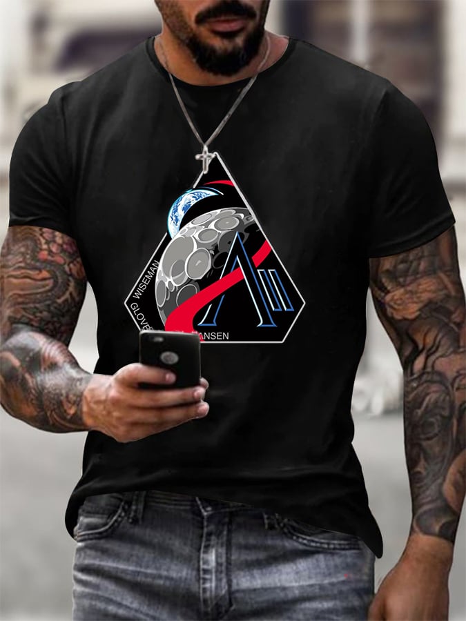 Men's Round Neck Casual Printed T-Shirt T-Shirt