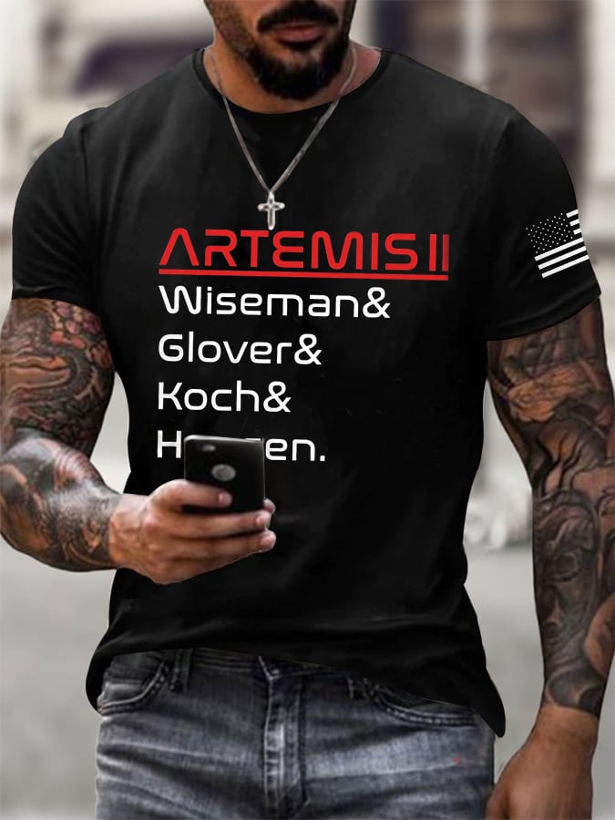 Men's Round Neck Casual Printed T-Shirt T-Shirt