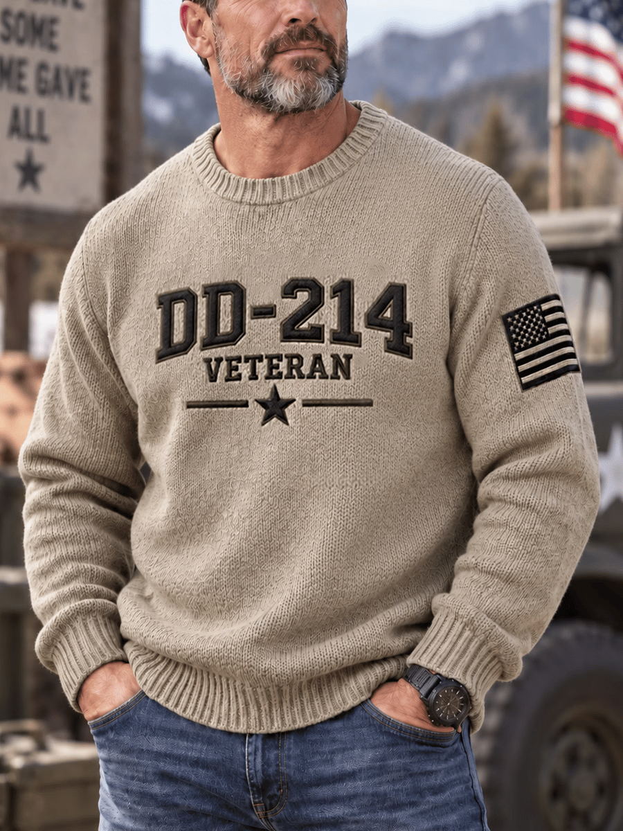 🎖️Men's Veteran DD-214 Print Casual Sweater