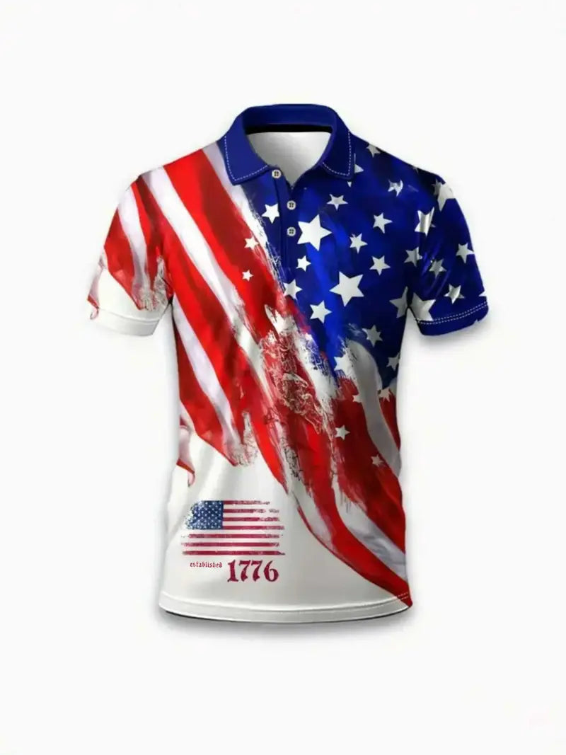 Men's Summer Fashion Casual Short Sleeve Knitted Polo Shirt