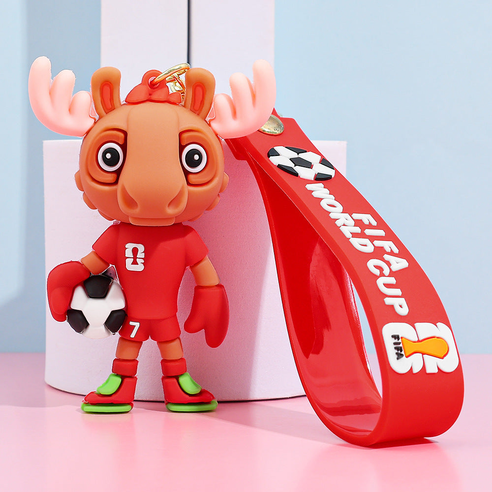 2026 World Cup Mascot Keychain - USA, Canada, and Mexico Mascot Figurines/Pendants