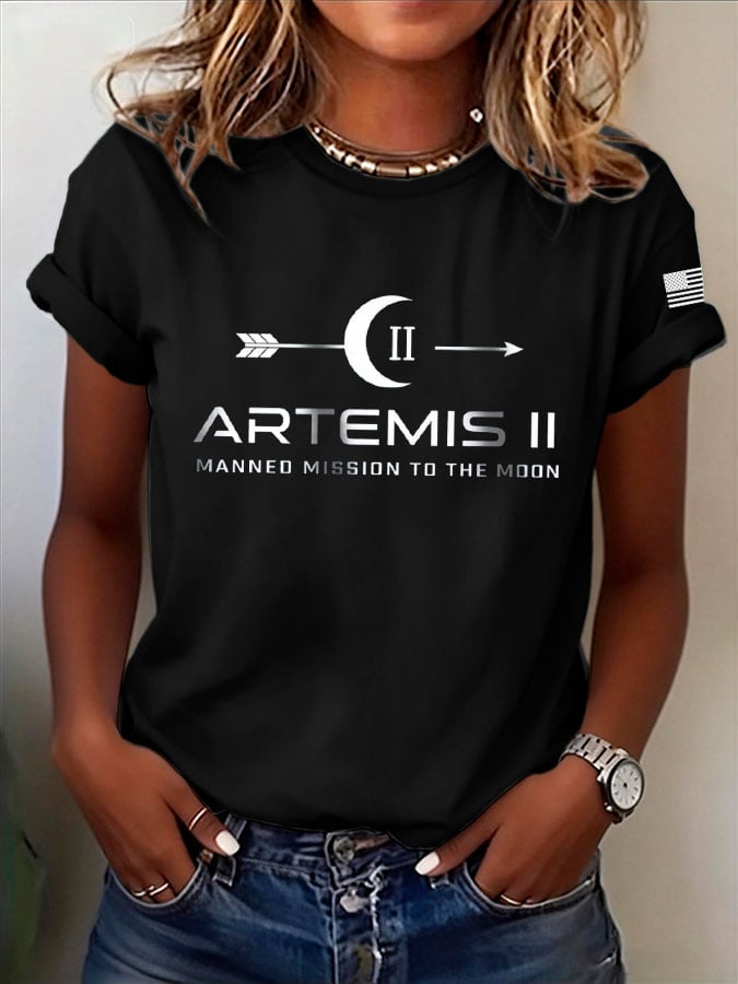 Women's Artemis II Print Casual T-Shirt
