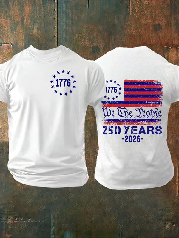 Men's  250 YEARS  Print Casual T-Shirt