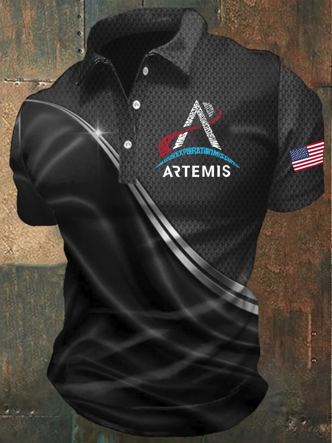 Men's Print Short-Sleeve Polo Shirt