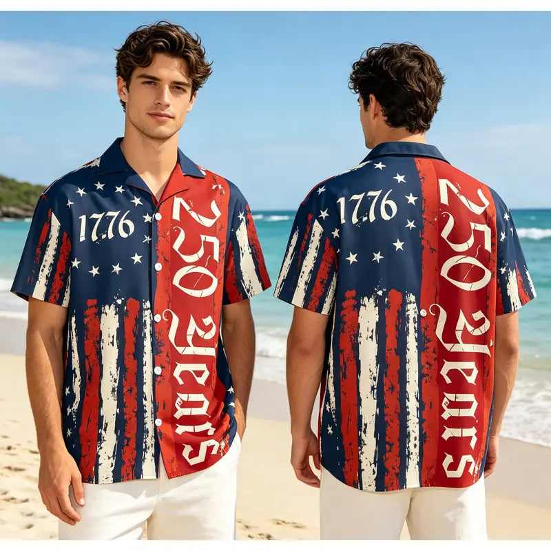250 Years USA Hawaiian Shirt