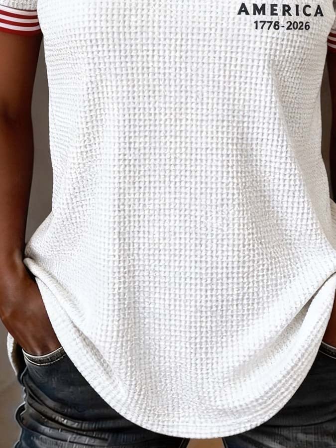 Women'S Casual Independence Day Printed Top