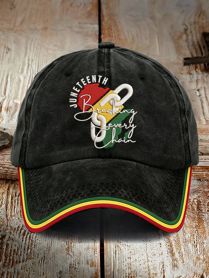 Unisex Juneteenth Breaking Every Chain Print Hat