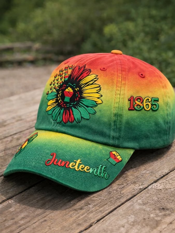 Black Juneteenth Printed Casual Hat