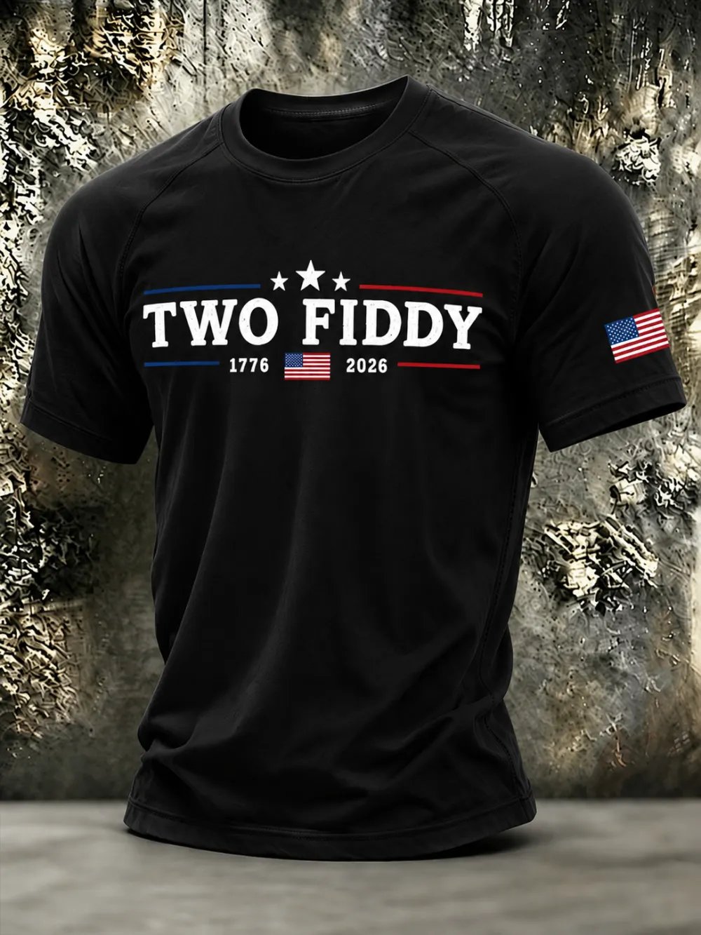 Men'S Retro Two Fiddy Printed T-Shirt