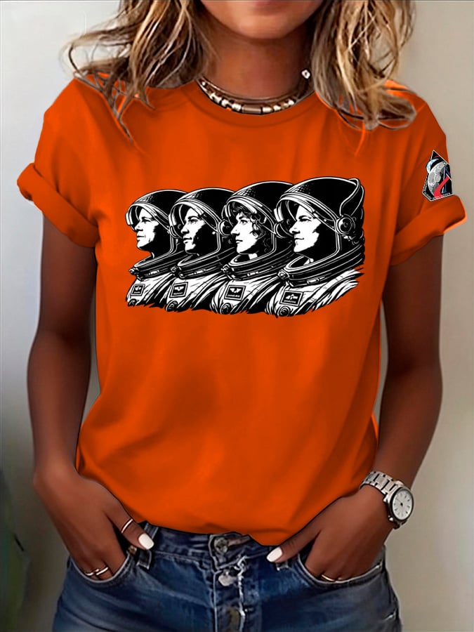 Women's Casual Artemis Ii Print Short-Sleeve T-Shirt