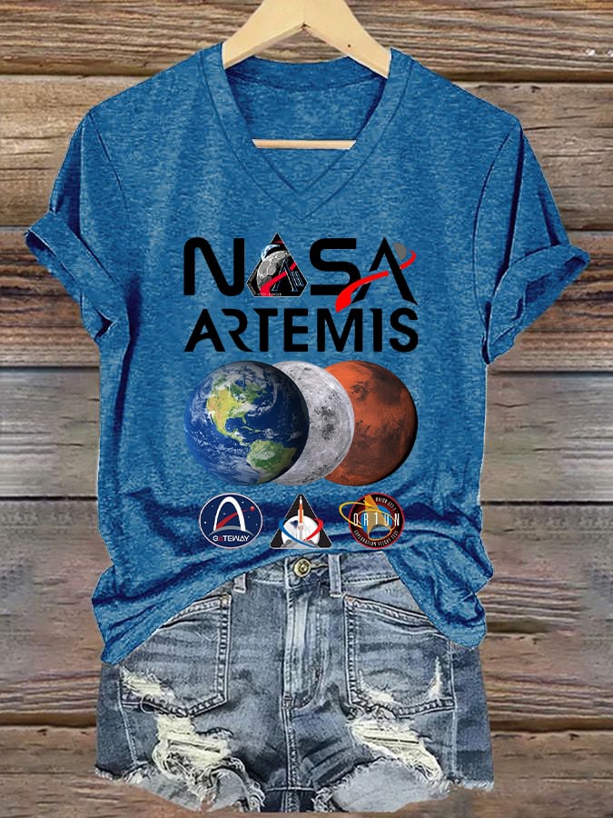 Women's Casual Artemis Ii Printed Short-Sleeve T-Shirt