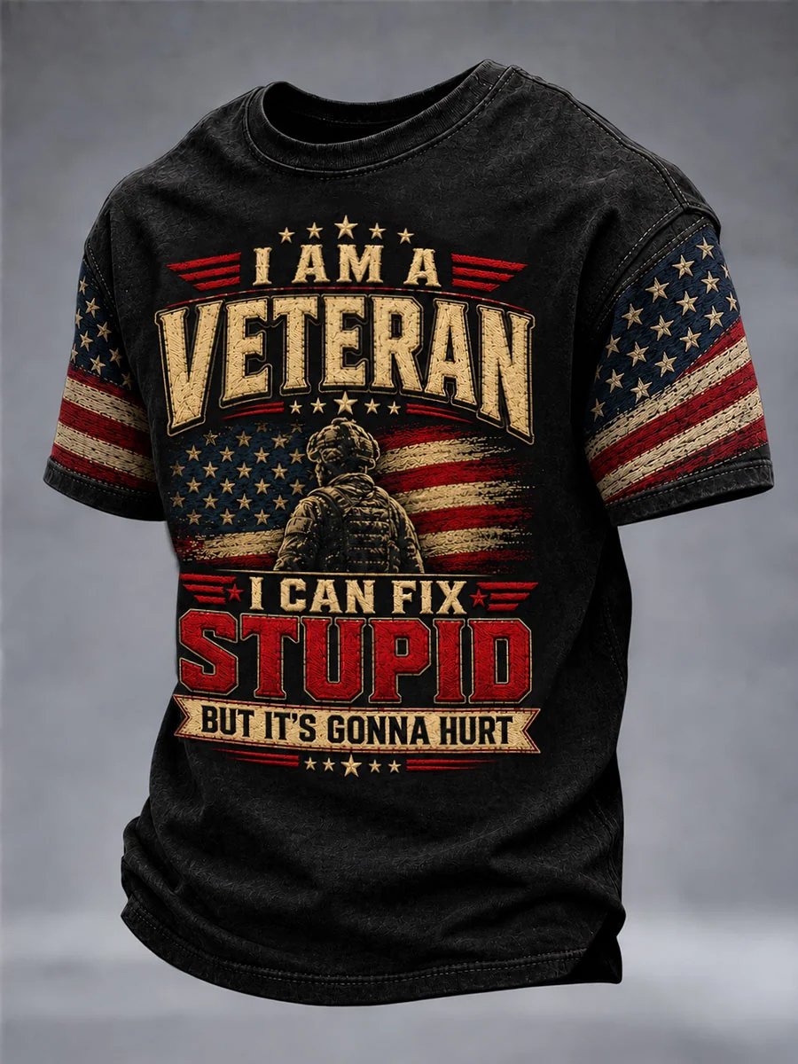 🎖️Men's Veterans Day Printed Casual T-Shirt