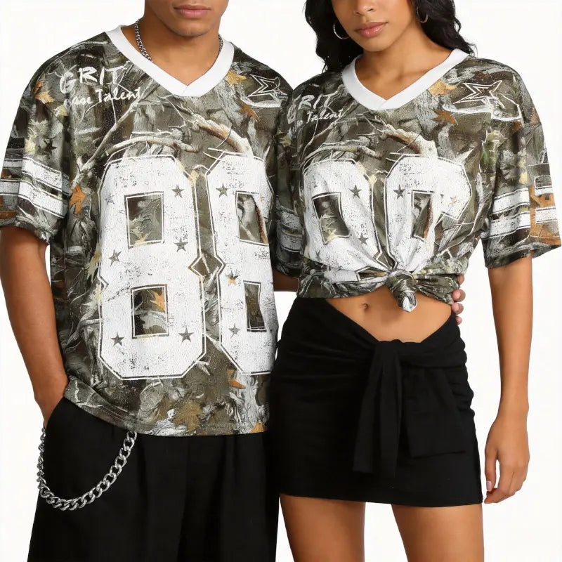 Football Jersey T-Shirt Breathable Mesh Oversized Streetwear Top
