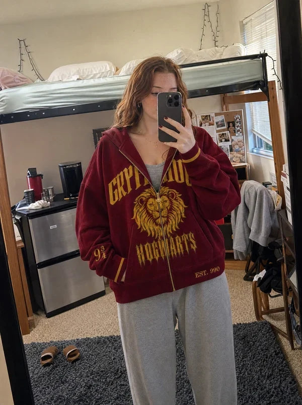 Unisex The House Hoodie – Magical Academy Zip-Up Sweatshirt ⚡✨⏳ Last day to save 50%