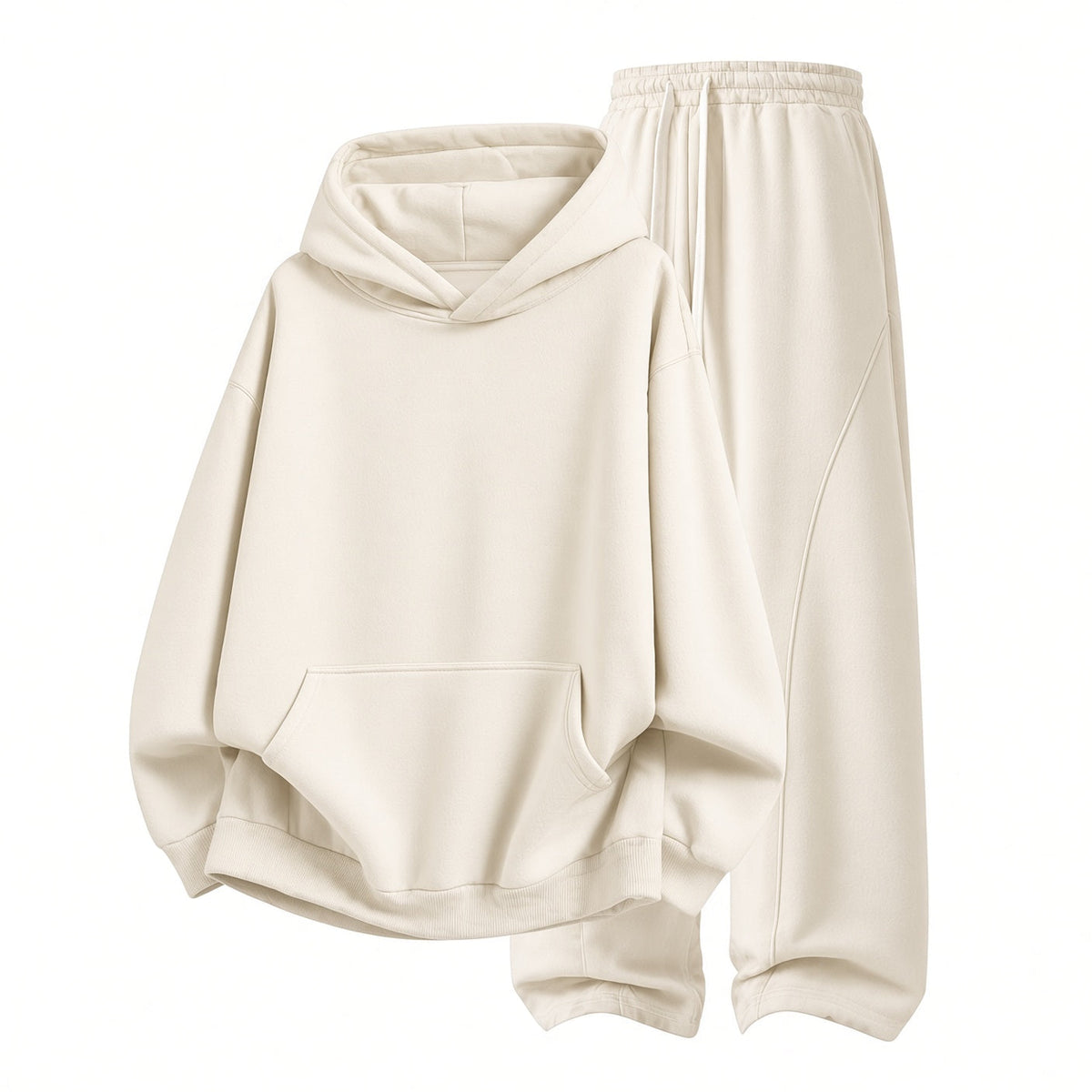 Unisex Cozy Hoodie & Wide-Leg Pants Set – Relaxed Streetwear Outfit ☁️