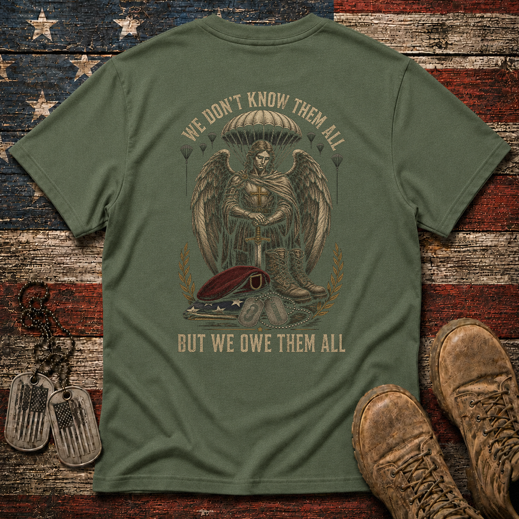 We Don't Know Them All Airborne Saint Michael Classic Tee
